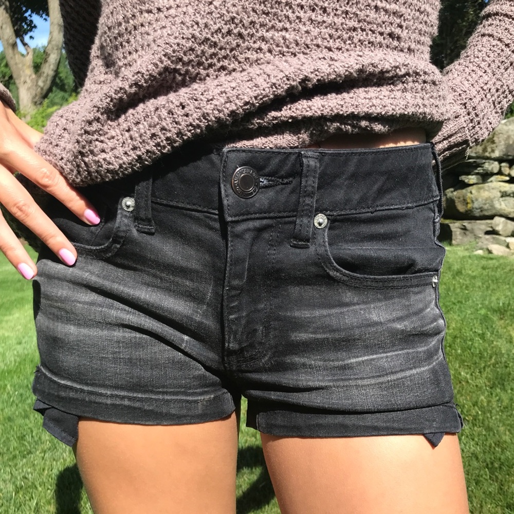 Black American Eagle Shorts